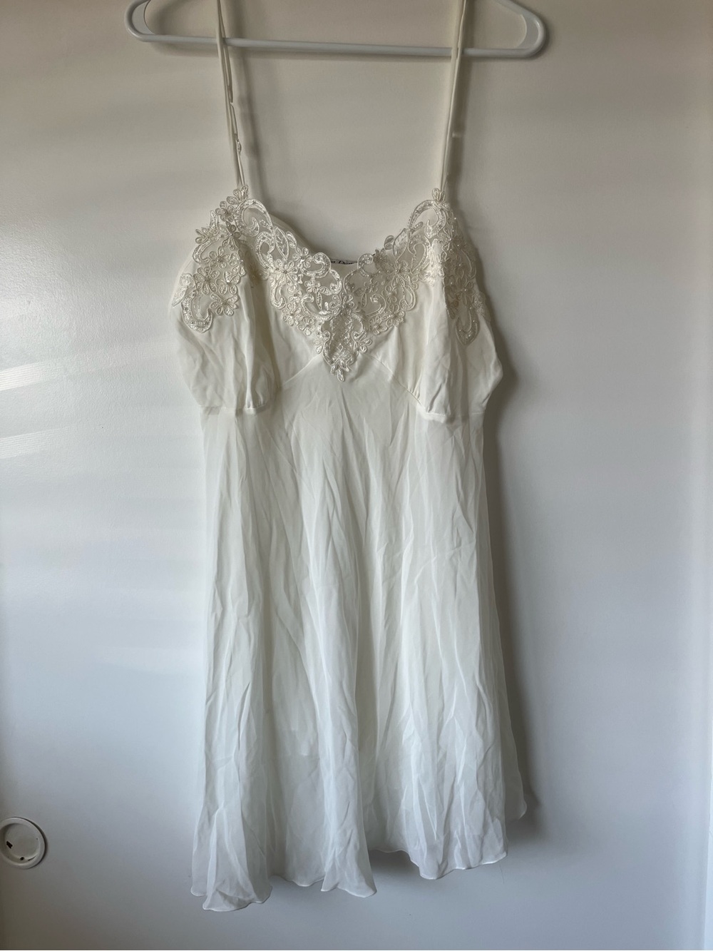 Linea Donatella Cream Embellished V-Neck Dress